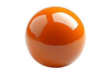 Orange ball isolated on transparent background