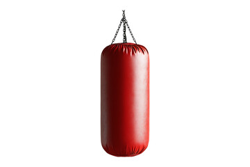 hanging punching bag isolated on transparent background