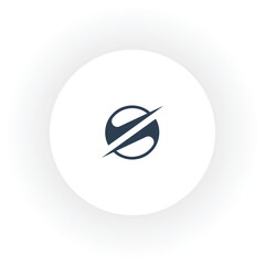 Unique line style abstract O logo