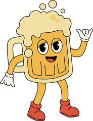 Retro Beer Mug Character

