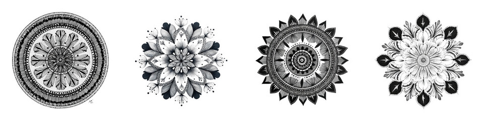 Ornamental Mandalas and Floral Patterns