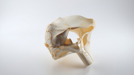 Anatomically accurate 3D rendering of isolated human patella bone with realistic texture and curvature, highlighting knee structure for orthopedic and educational use