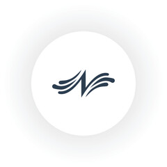 initial monogram letter N logo design for company and business