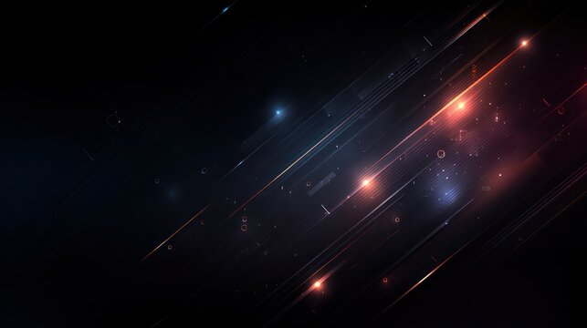 Elegant dark-themed background with subtle glowing lines and futuristic tech elements, ideal for modern poster design, high-resolution, minimal clutter