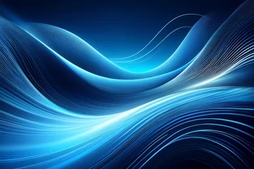 Fotobehang technological sense wave lines background material © Emma Lin