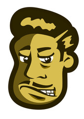 illustration of a man's face with a quiff