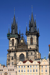 Fototapeta premium Church of Our Lady before Týn in the Old town (Stare Mesto), Prague, Czech Republic