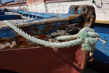 Shipwrecks used by clandestine immigrants to cross the Mediterranean sea, Lampedusa, Italy