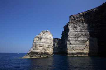 Steep Cliff of Lampedusa island, Sicily, Italy