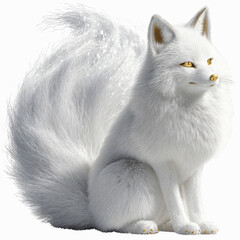 Fototapeta premium Majestic Arctic Fox A Luxurious 3D Render of a