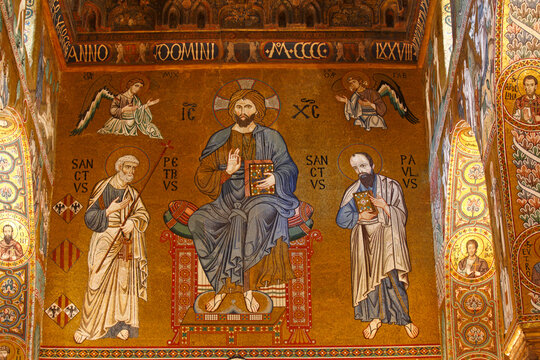 Mosaics from the Palatine Chapel, Palermo, Sicily