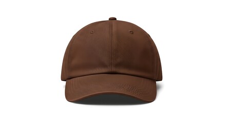 Brown baseball cap isolated on white background