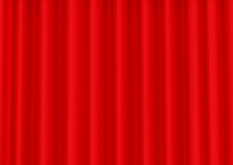 ドレープが美しい、赤いステージカーテンのイラスト(背景・壁紙の素材)