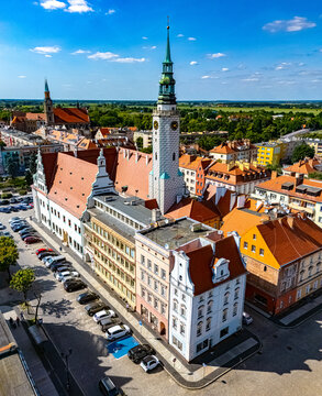 Architecture of Brzeg old town, Poland