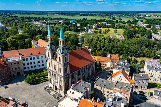 Architecture of Brzeg old town, Poland