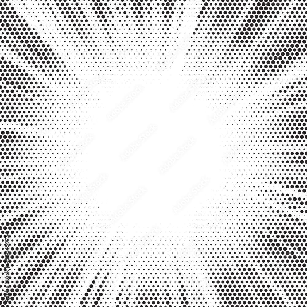 Aufkleber Halftone gradient sun rays pattern. Abstract halftone vector dots background. monochrome dots pattern. Vector background in comic book style with sunburst rays and halftone. Retro pop art design.