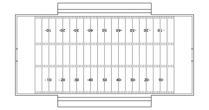 American soccer field scheme, american field scheme, strategy sports game, plan of championship, marker football diagram, tactic team vector illustration