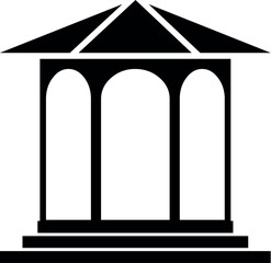 Illustration of gazebo structure vector illustration for architectural design and outdoor space planning projects design element vector