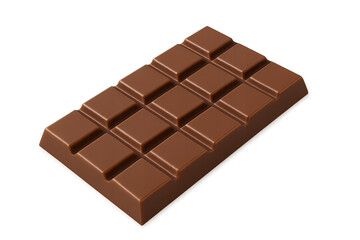 Milk chocolate bar melting, revealing glossy surface against clean white backdrop, highlighting confectionery indulgence