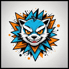 Cartoon. Pattern for T-shirts, covers, wallpapers, fabrics . Oil painting