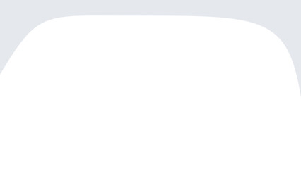 Abstract header template with flat white curve and transparent background flat vector illustration