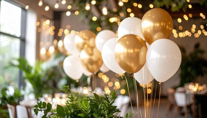 祝福の空間：洗練されたバルーンデコレーションGenerated image