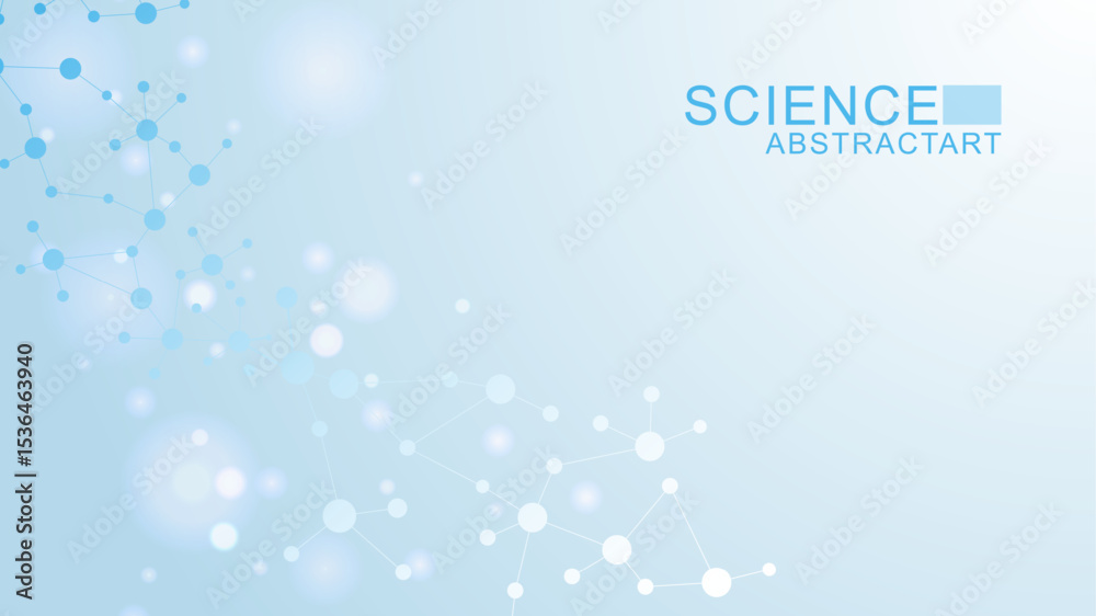 Canvas Prints structure molecule and communication dna, atom, neurons. science concept for your design. connected 