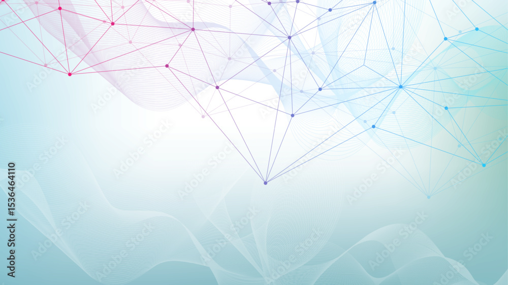 Poster global network connection website header or banner design. abstract background with connecting dots 