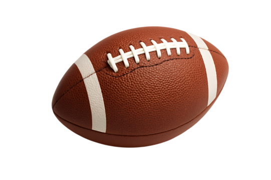 Single Rugby Ball isolated on transparent background