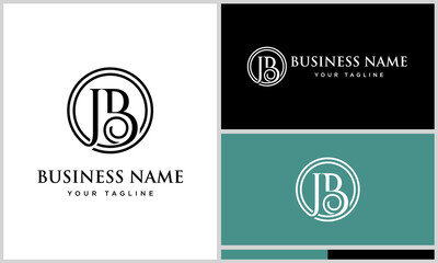 JB Monogram Business Cards.
