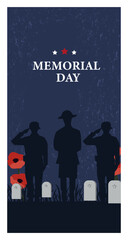 Memorial Day Vertical Remembrance Vector Art Collection-03