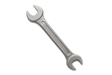 Chrome wrench tool isolated on transparent background, ideal for construction, repair, and maintenance projects