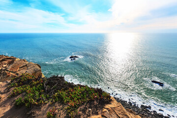 Cabo da Roca, Portugal sunset at Atlantic