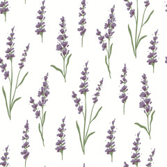 Fototapeta premium flower seamless pattern, celebration, clothes, packaging, textile, vector seamless watercolor lavender pattern, yellow check, floral pattern