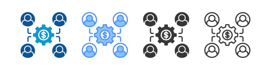 Collaboration Icon Set Multiple Style Collection