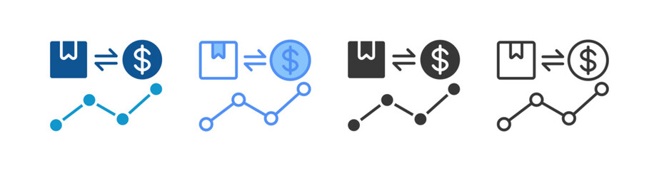 Trading Icon Set Multiple Style Collection