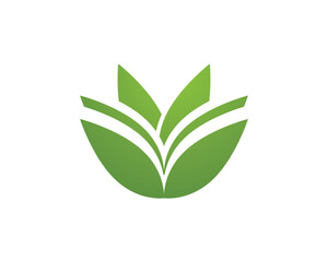Logos of green Tree leaf ecology