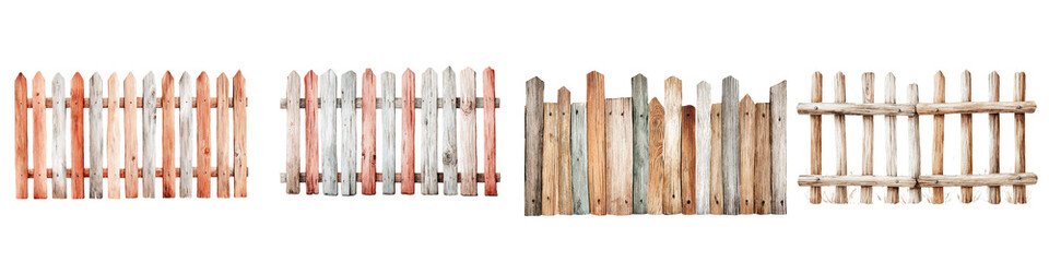 Rustic wooden fence panels with natural texture