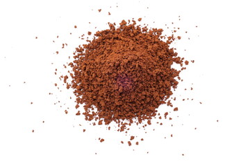 instant coffee granules, coffee beans isolated on white background, Ground coffee, coffee powder,...