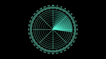 Abstract Radar Navigation is looking for objects. Searching process in futuristic interface Digital radar screen with targets on monitor in searching - Powered by Adobe