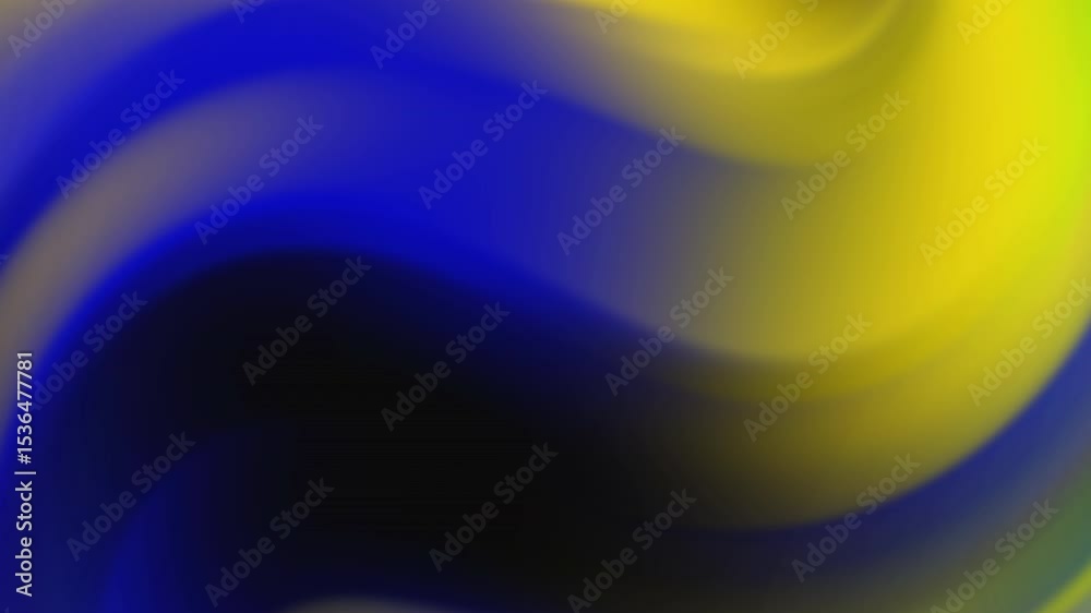 Poster abstract gradient motion: blue and yellow color transition background video