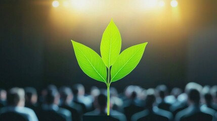 Sustainable Growth: Green Leaf on Stage Environmental Conference, Corporate Responsibility, and a Collective Vision for a Greener Future