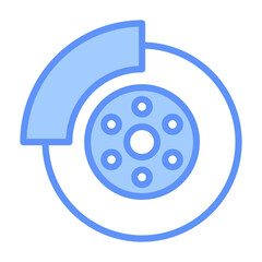 Brakes Outline Blue Color Icon