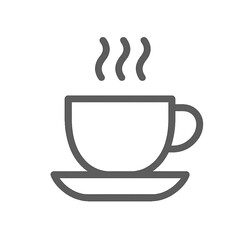 Coffee cup icon for restaurant, cafe with transparent background