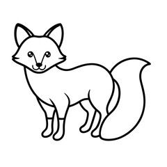 Cute Fox Outline Icon