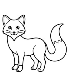Cute Fox Outline Icon