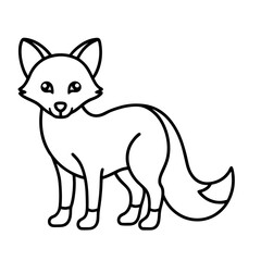 Cute Fox Outline Icon