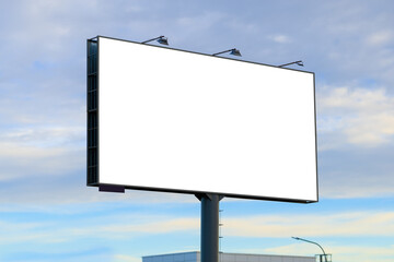 billboard along the highway. Background for design and advertising. 