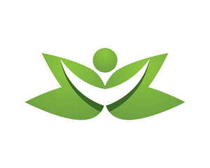 Human character logo sign