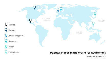 Blue and Grey World Map Chart Presentation
